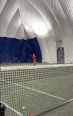 Look at the follow-through in that backhand.