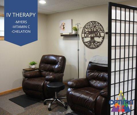 Recharge in comfort! Our IV therapy room is your oasis for hydration, energy, and wellness support.