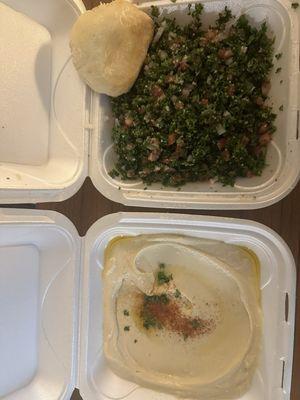 Hommous and Tabbouli w/pita