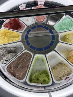 The gelato display is so original