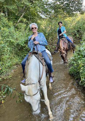 And then....we rode through a creek!