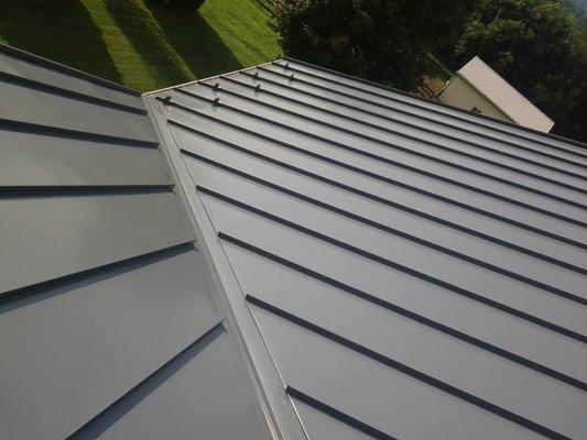 Metal roof installation