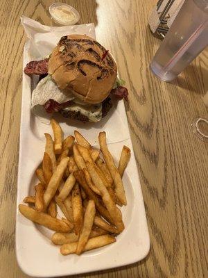 Fire Burger with bacon