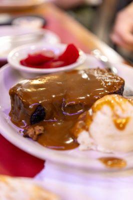 Meat loaf with plenty of home made gravy!