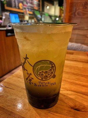 Lychee Green Tea with Boba