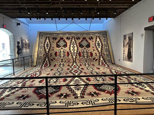 The Hubbell-Joe Rug, the largest known hand-spun, and hand-carded Navajo rug! Beautiful! Must see in person...