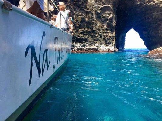 NaPali Kai 3 entered the famous open ceiling cave