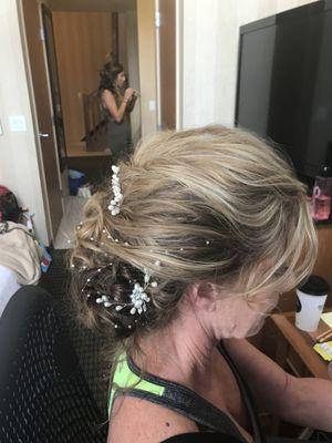 I used to do wedding hair, but I did her color, so that is why I chose this.