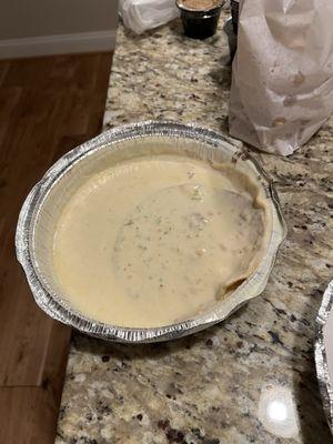 Queso packed by idiots. This is what you get for $15.