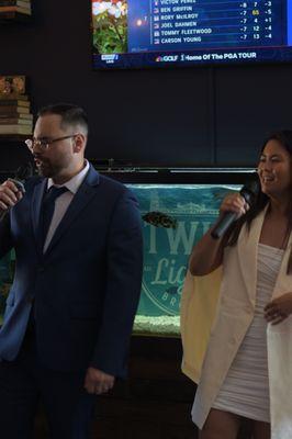 Thank you Sing and Sway for helping us drop the mic on our wedding day!