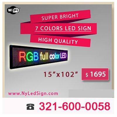 Led sign-3 color-7 color - full color - Made in Orlando - www.NyLedSign.com