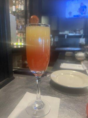 Bottomless mimosas with splash of grenadine