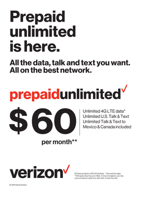 We are a Verizon prepaid Authorized Dealer