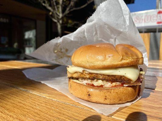 The Cajun buttermilk chicken sandwich.