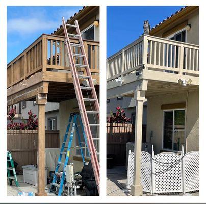 Balcony deck reconditioning and new paint