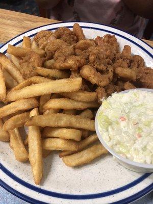 Fried shrimp and fries kids meal