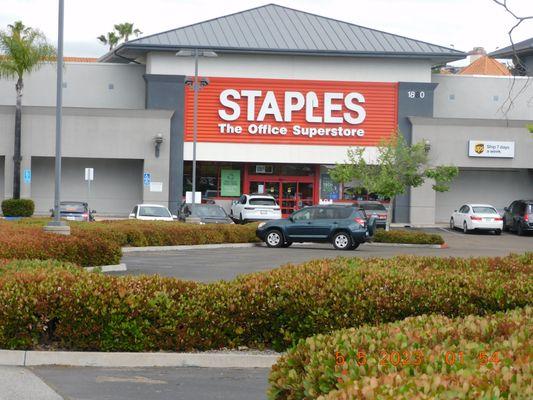 Mission Valley and the staples store that is close by for some of the best shopping and the office supplies.