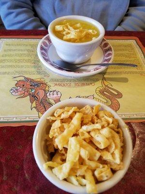 Egg Drop Soup & Crunchy Wonton Strips