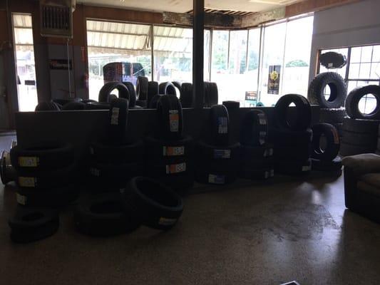 Selection of new and used tires, if we don't have it we can get it for you