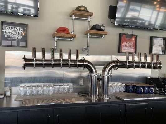 Taps and great display of a few hats