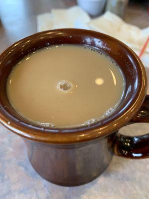 Cafe de olla with real sugar and real cream.