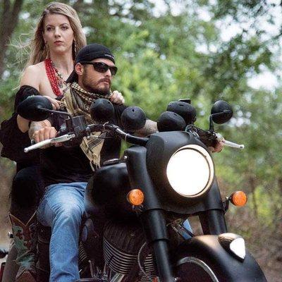 Our "Indian" inspired shoot featuring our very own Tyler riding his blacked-out Indian Scout!