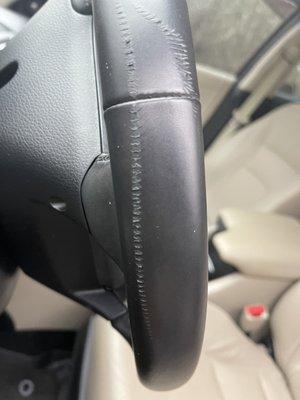 Damage steering wheel!