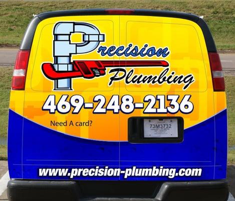 Precision Plumbing van #23 from our shop here in Garland, Tx stocked full of quality parts and Top Plumbers