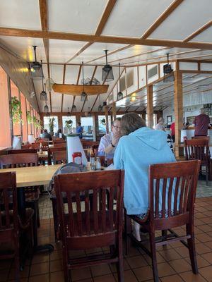 Inside dining area