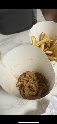 Haystack onions and smashfries.. what kind of portion is this?