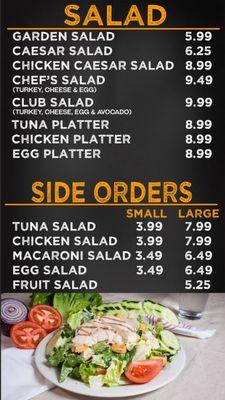 Salad Menu