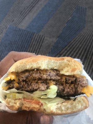 Elevation Burger with Cheese and all the toppings.