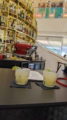 Margaritas with Casamigos at their downstairs bar