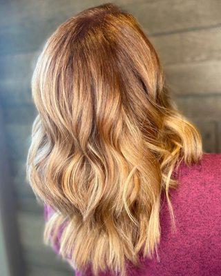 Gold and Copper Balayage by Kelsey