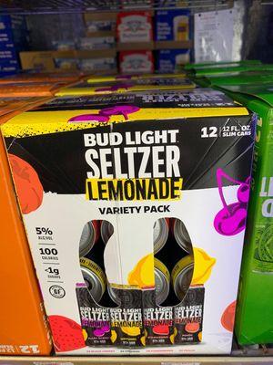 *New Bud Light seltzer LEMONADE variety pack