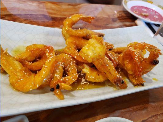 Crispy glazed shrimp