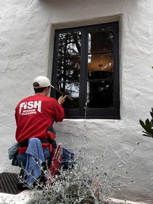 Precision window cleaning