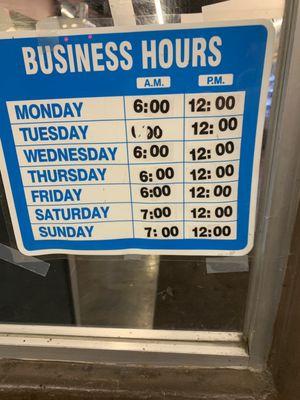 Business hours