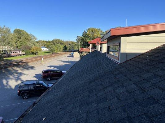 The view from our balcony in the upper berth.