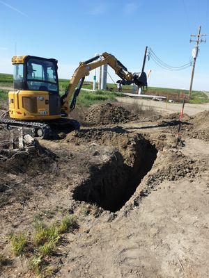 Trench work, locating underground pipelines