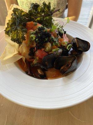 Seafood Pappardelle Diavolo