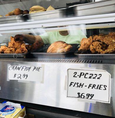 Fried chicken of the Gods & yummy fried pies sold here YUM!