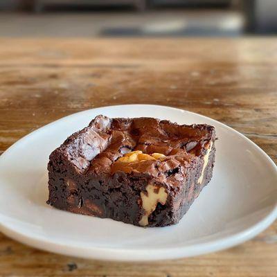 Deliciously decadent brownie.