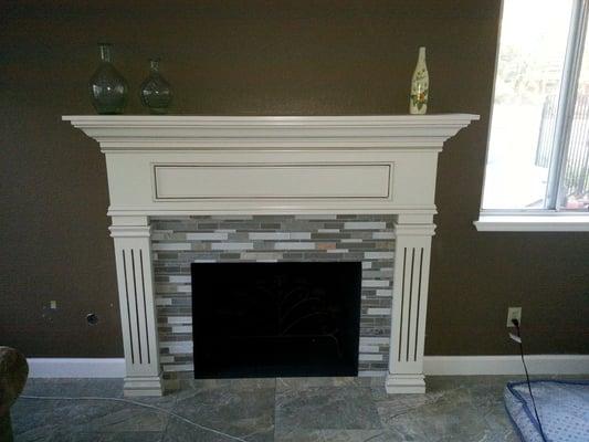 upland 2 tone matching fireplace