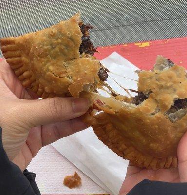 Oxtail Mac and cheese empanada