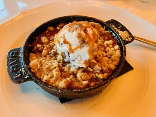 Dessert was and a warm apple crisp ($14).