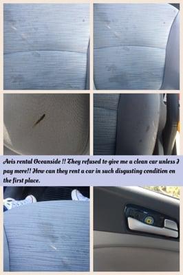 Car that Avis Oceanside rental handed to me. How can they rent such a disgusting car!!!