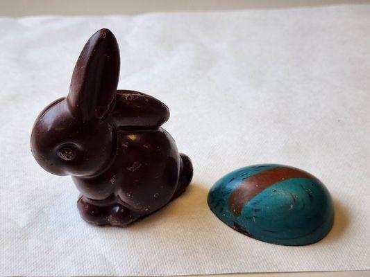 Dark Chocolate Bunny and Caramel Peanut Butter Crunch Egg!