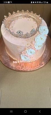 Beautiful 9th birthday cake by Milly's bakery and so delicious!!