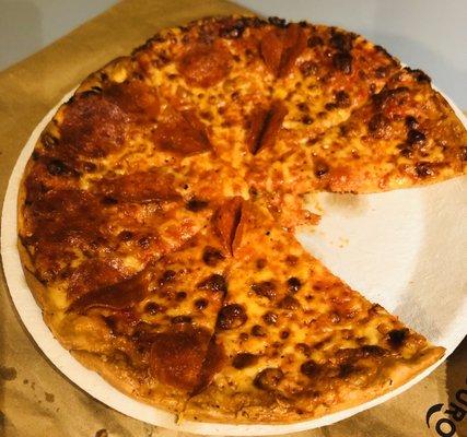 Cheese and Pepperoni pizza